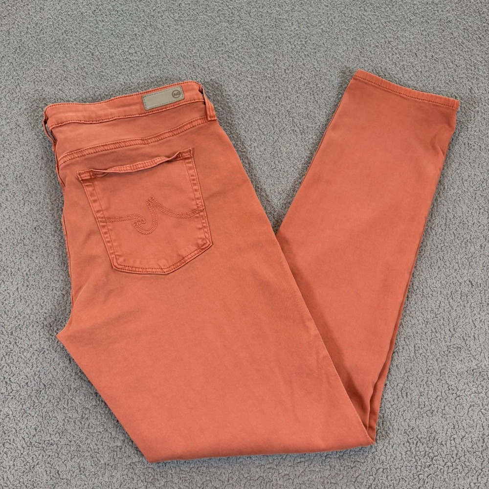 AG Adriano Goldschmied Prima Cigarette Leg Pants Coral 32R LSS1434BLCNCY